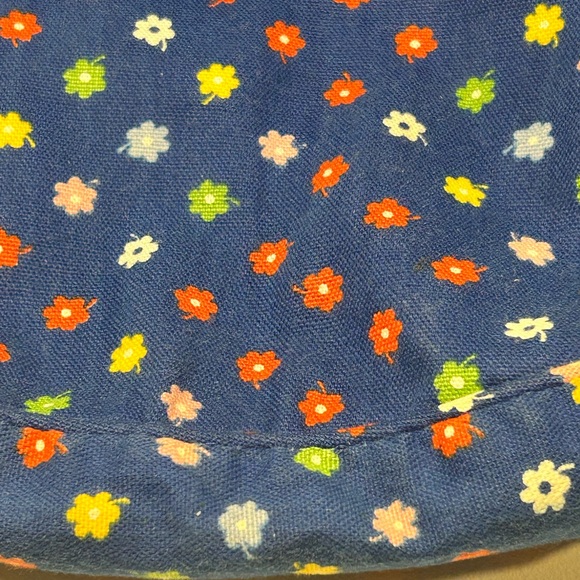 Vintage Wood Frame Purse Floral Fabric Handbag Boho Retro 1970s - Picture 8 of 13